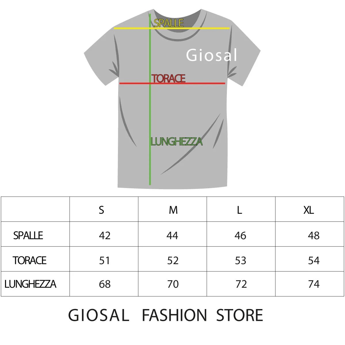 T-shirt Uomo Mezza Manica MOD Stampa Scritta Bianca Casual GIOSAL