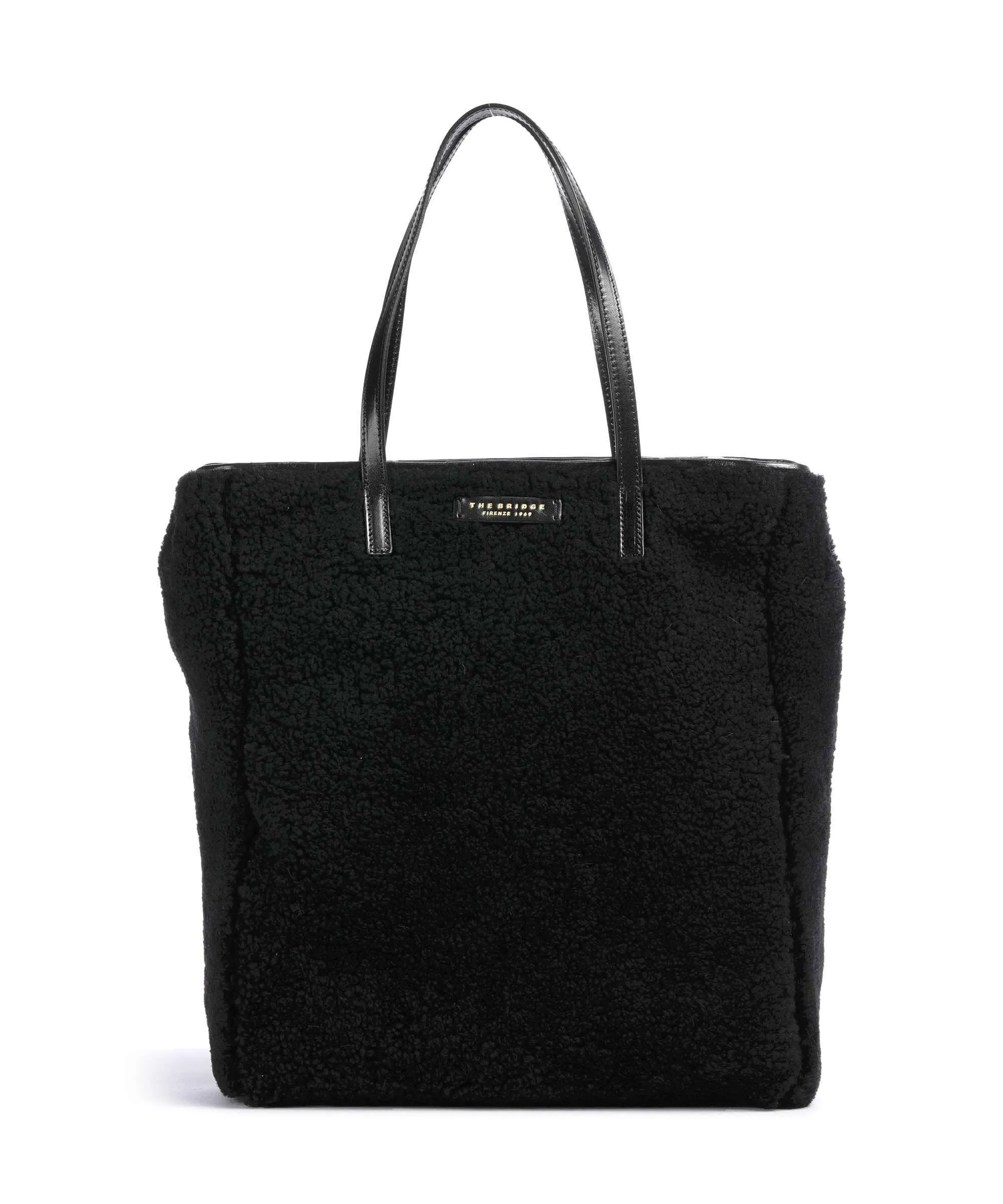  The Bridge Mirra Wow Borsa shopper pelliccia, pelle bovina nero  