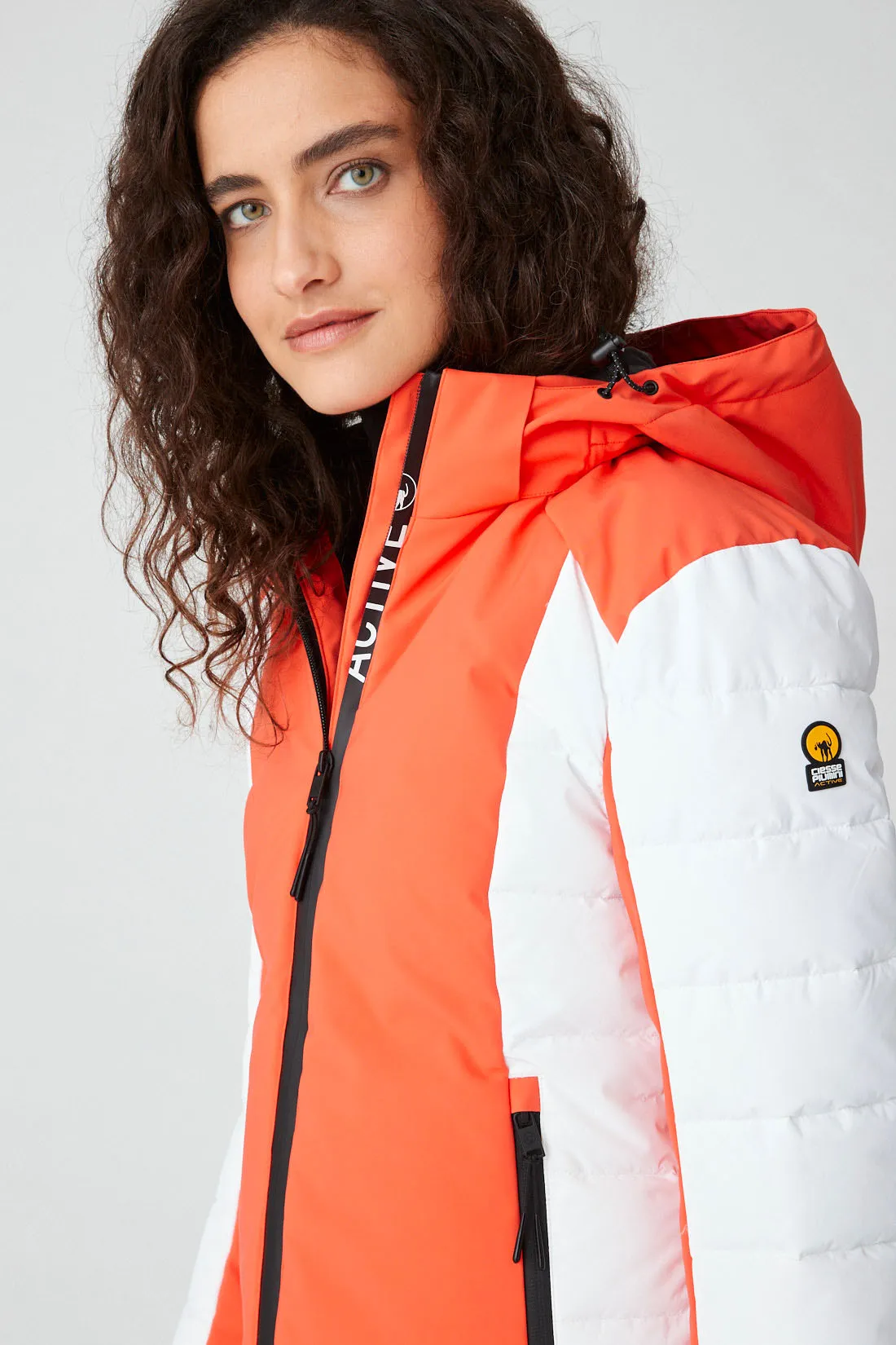 TISHA – Giacca arancione da sci