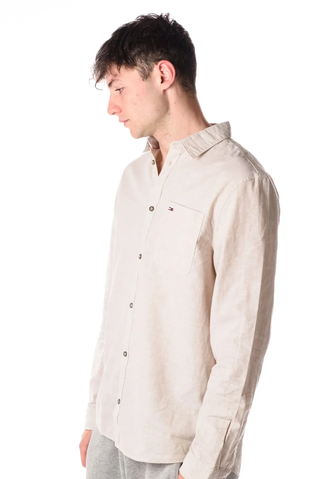 Tommy Hilfiger Camicia Linen Spring Uomo