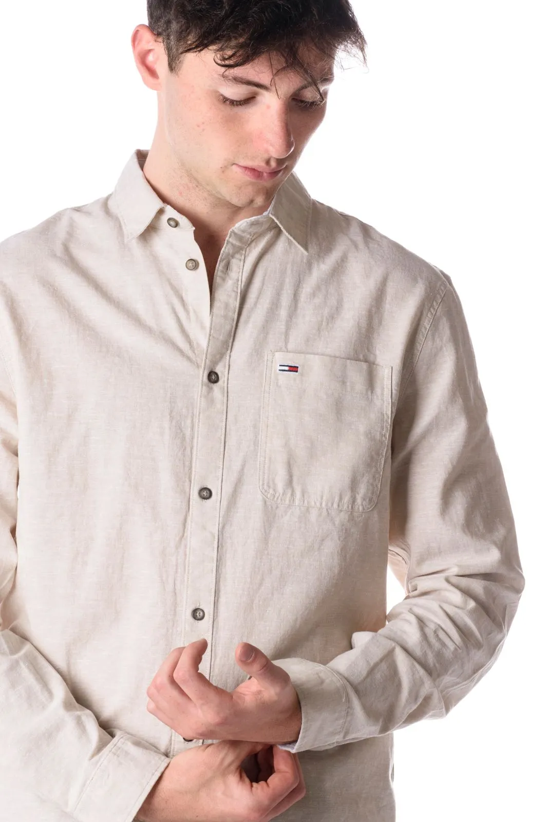 Tommy Hilfiger Camicia Linen Spring Uomo