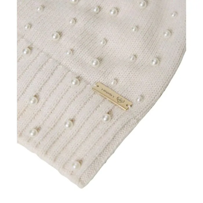 Twinset Berretto In Maglia Con Perle