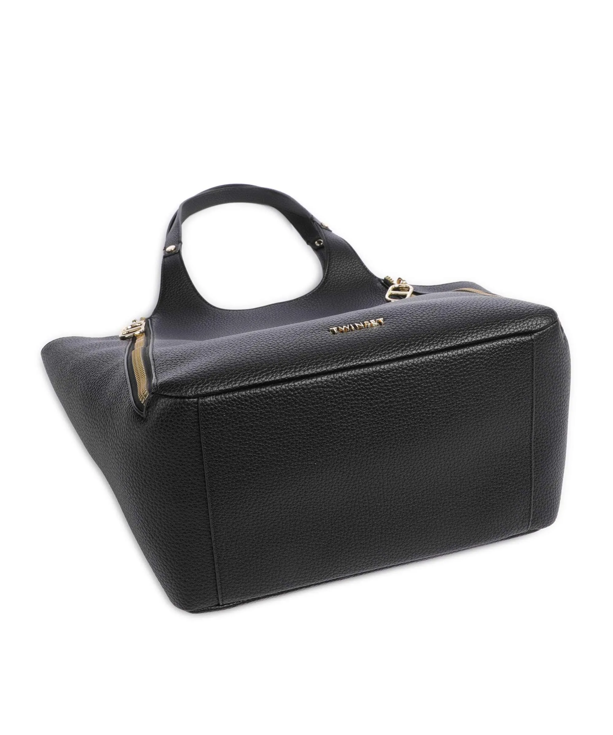  Twinset Zip 2.0 Borsa shopper pelle sintetica nero  