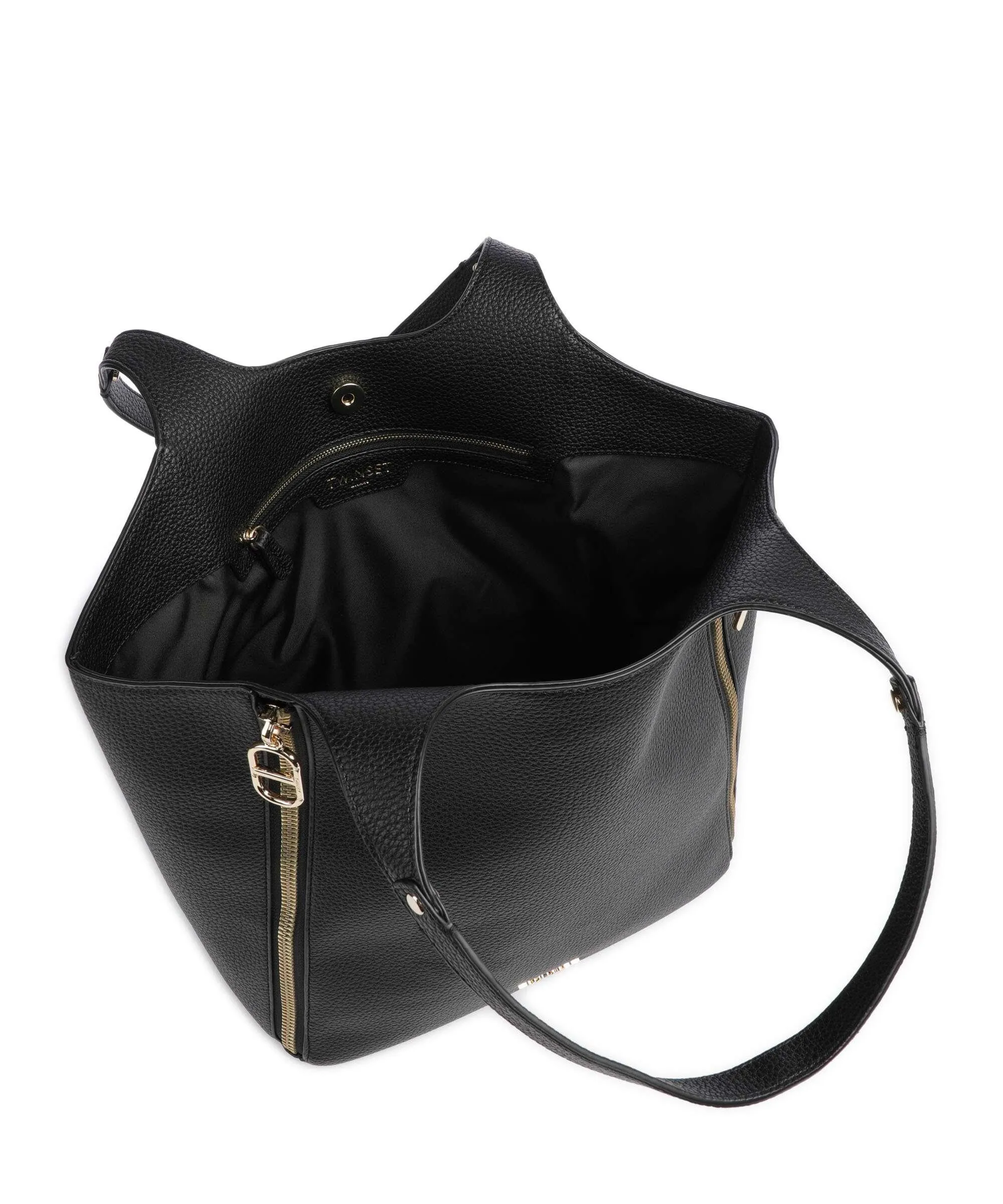  Twinset Zip 2.0 Borsa shopper pelle sintetica nero  