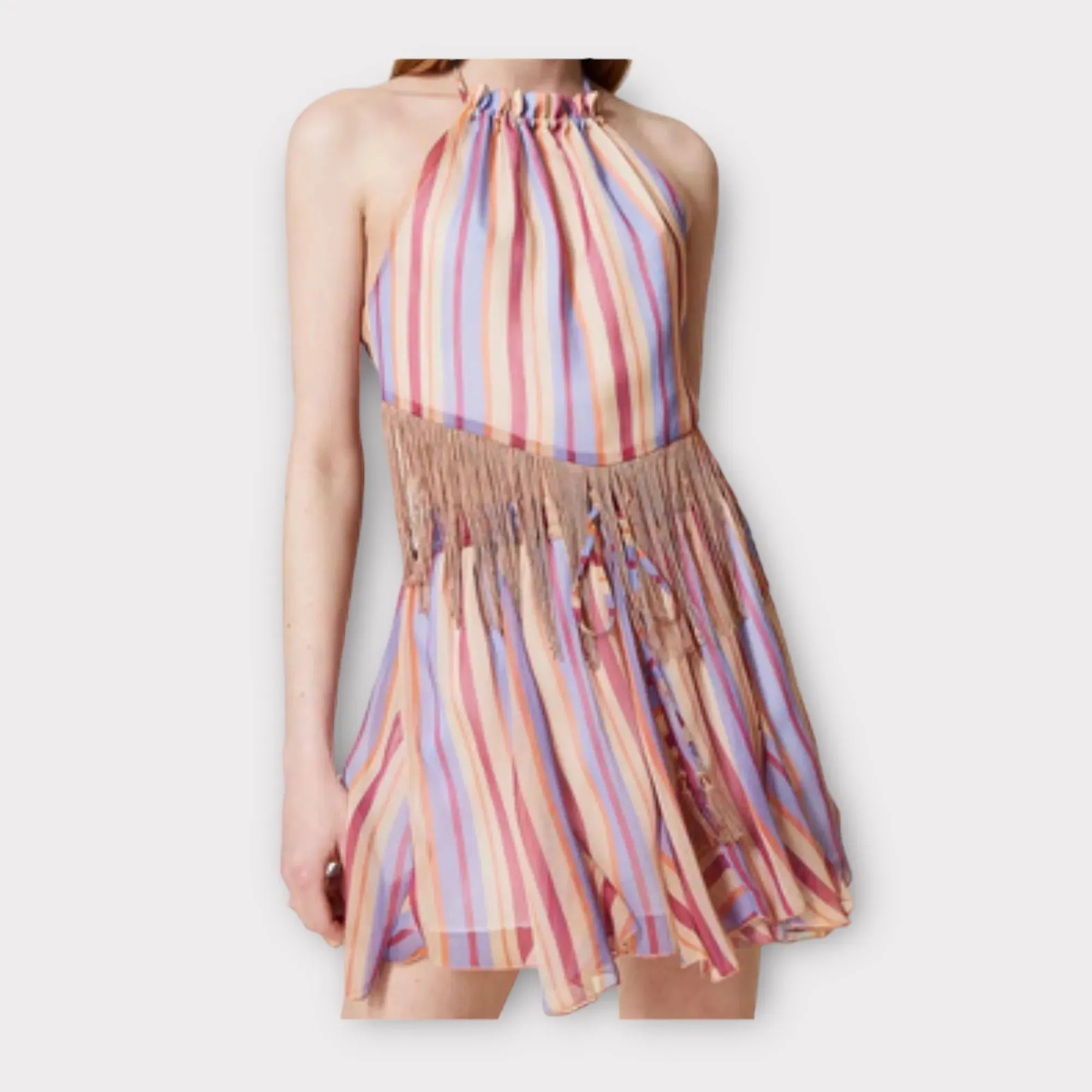 Twinset – Minigonna con stampa e coulisse