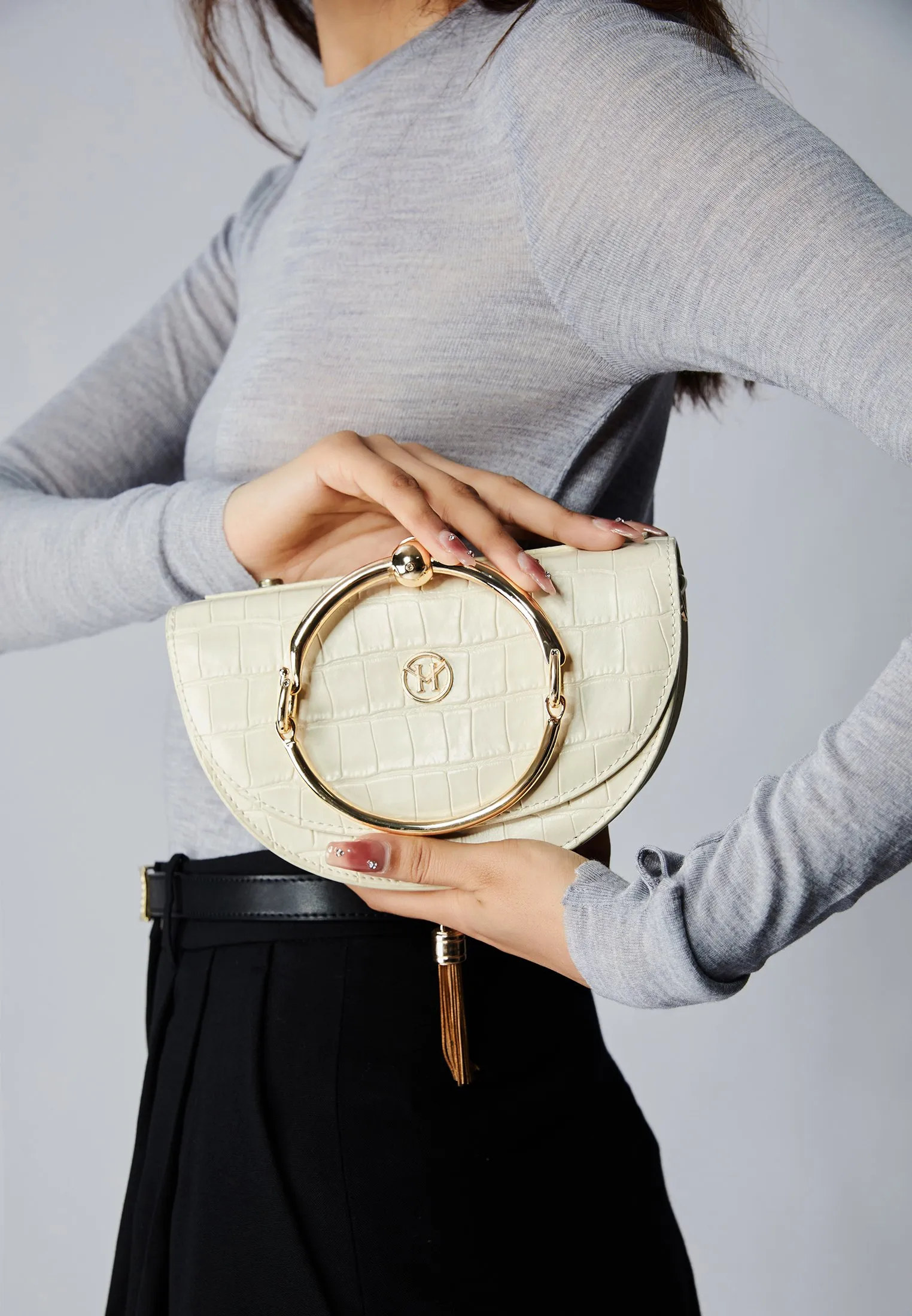 VINTAGE HALF-MOON - Borsa a mano